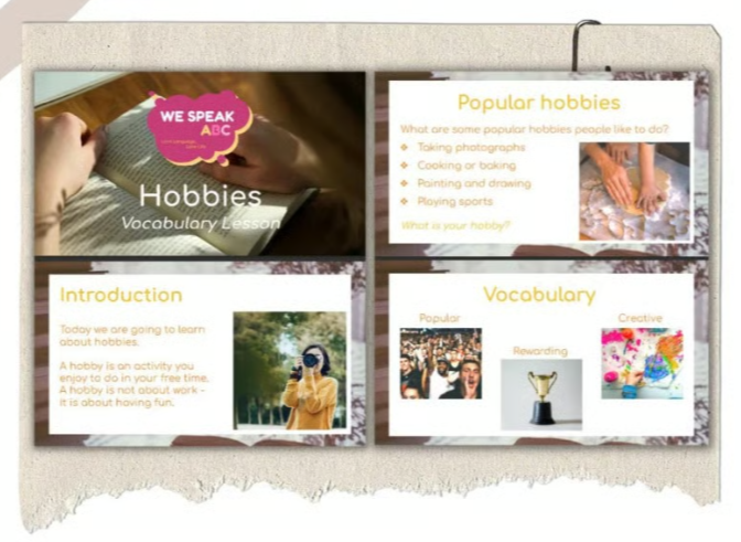 esl lesson plan - hobbies