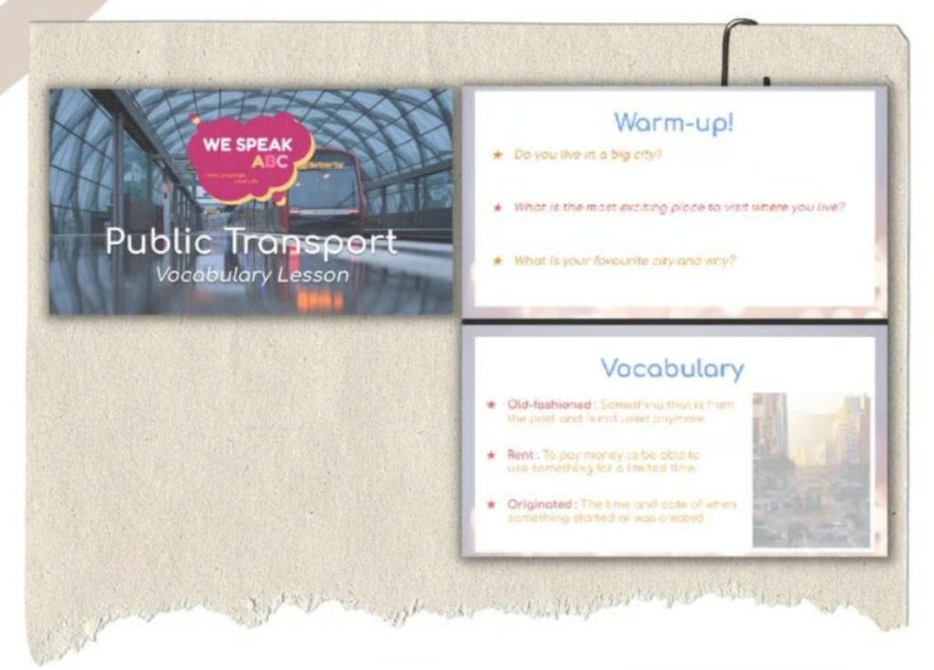 esl lesson plan - public transportation